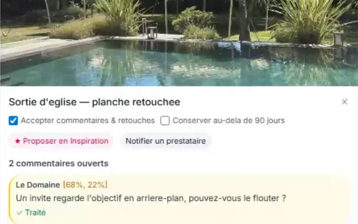 Les retours du couple posés sur la photo